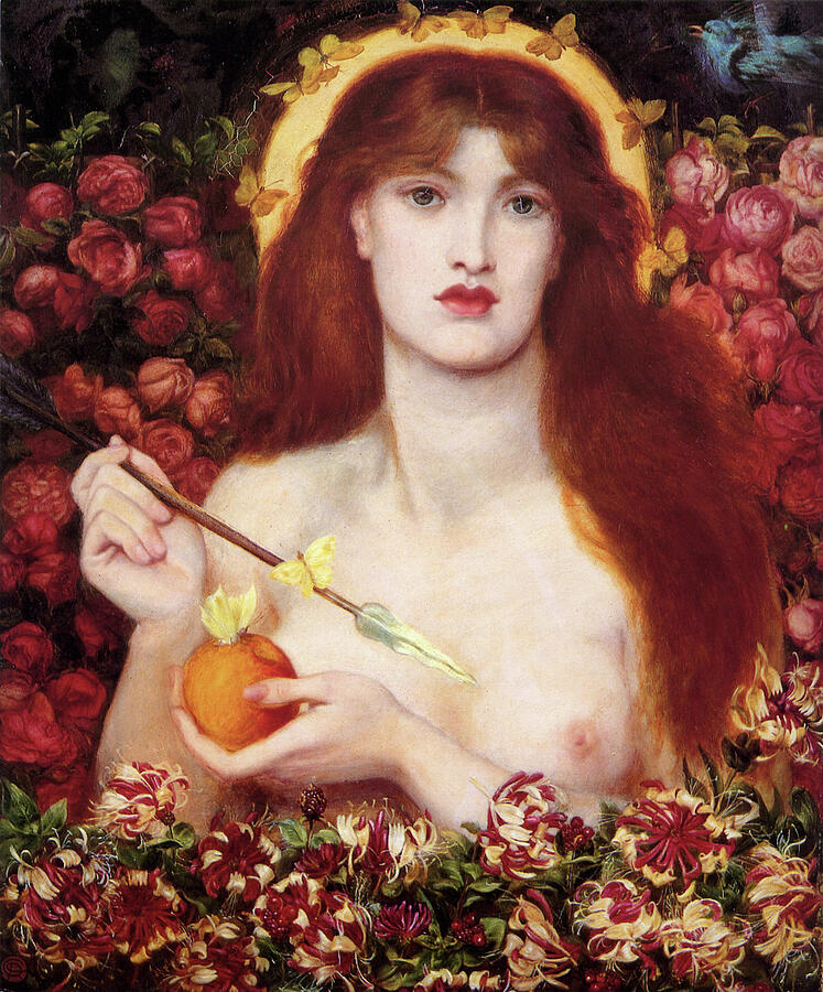Dante Gabriel Rossetti Painting - Venus Verticordia  #6 by Dante Gabriel Rossetti