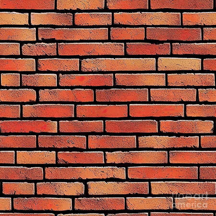 Wall of bricks texture TILE #6 Digital Art by Benny Marty
