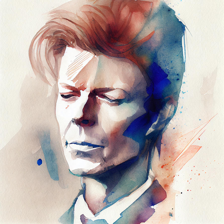 Watercolour Of David Bowie Mixed Media by Smart Aviation - Fine Art America