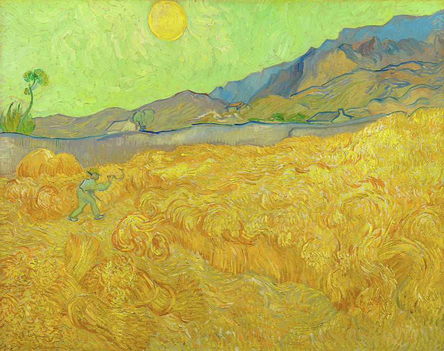 Vincent Van Gogh Painting - Wheatfield with a Reaper #6 by Vincent Van Gogh