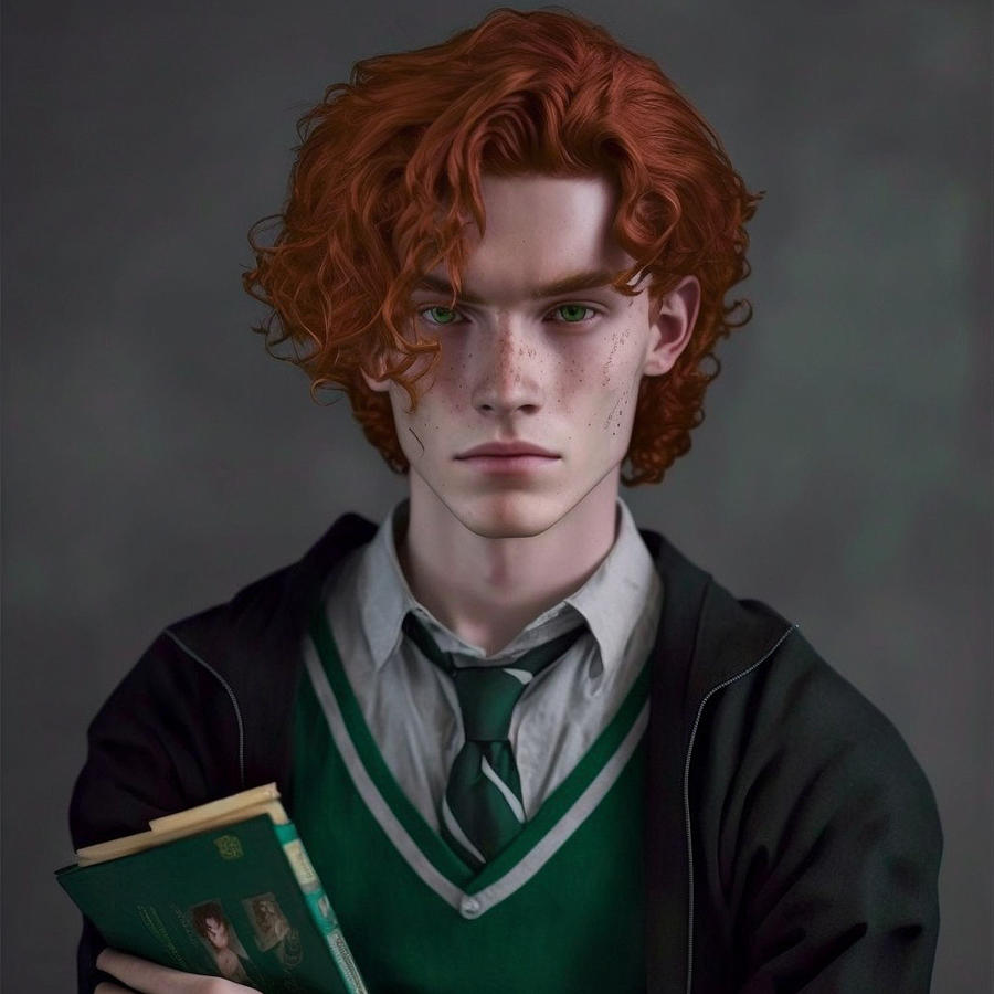 young male portrait in full height Slytherin un by Asar Studios Digital ...