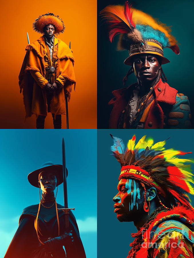 6 zulu warrior surreal cinematic minimalistic by asar studios celestial images