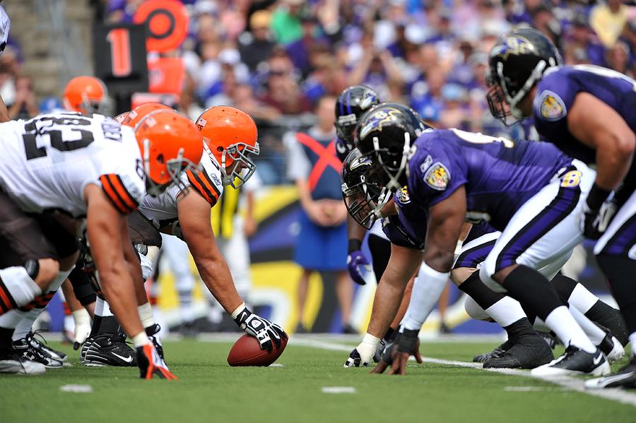 Cleveland Browns v Baltimore Ravens #60 Photograph by Larry French