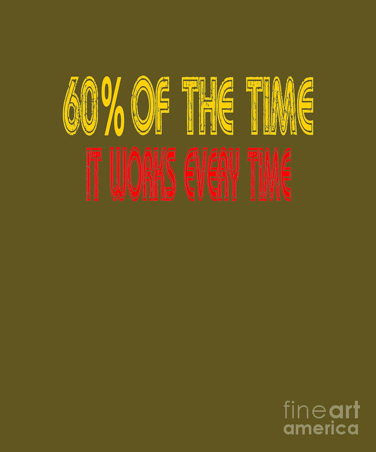 60 Of The Time It Works Every Time Anchorman Tapestry - Textile by - 75 Of The Time It Works Every Time