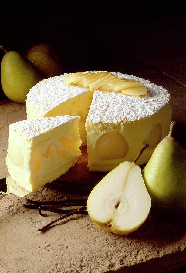 Cake Photograph - Pear charlotte dessert by Ryman Cabannes - PhotoCuisine
