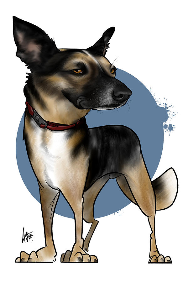 Plummer Drawing - 6011 Plummer by Canine Caricatures Custom Merchandise Plummer Drawing - 6011 Plummer by Canine Caricatures Custom Merchandise