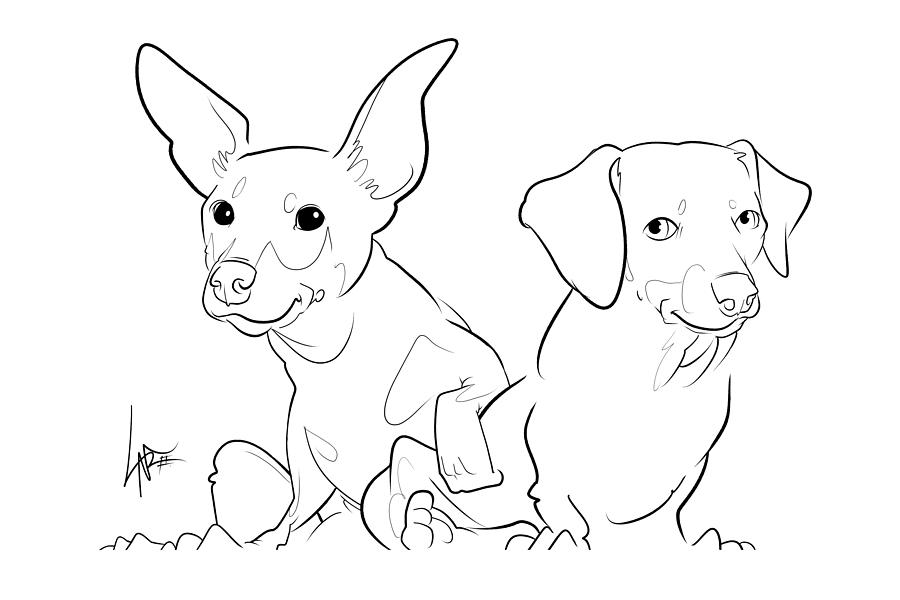 6043 Callaway Drawing by Canine Caricatures By John LaFree