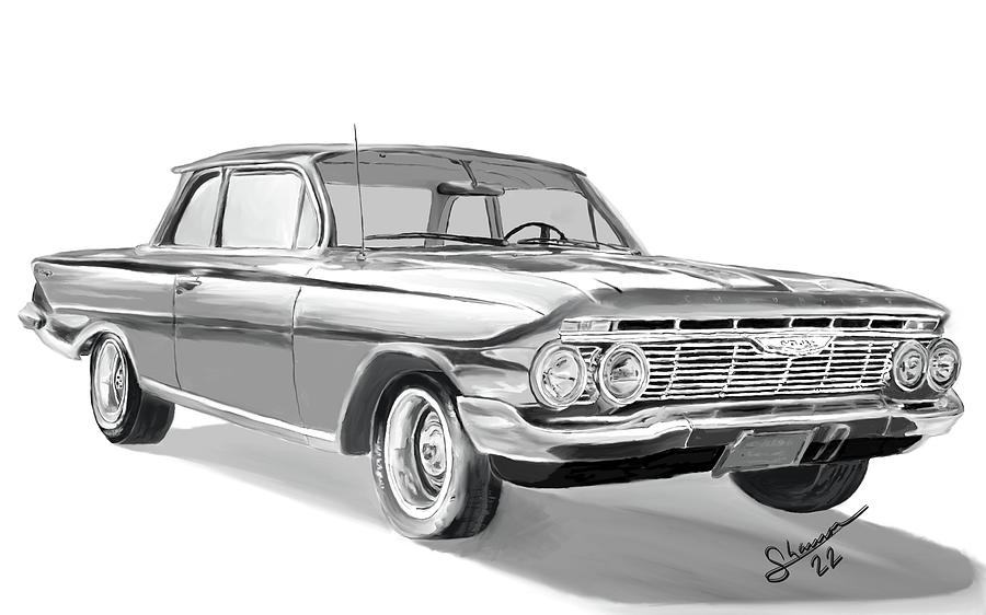 60s Chevrolet   Digital Art by Shannon Harrington