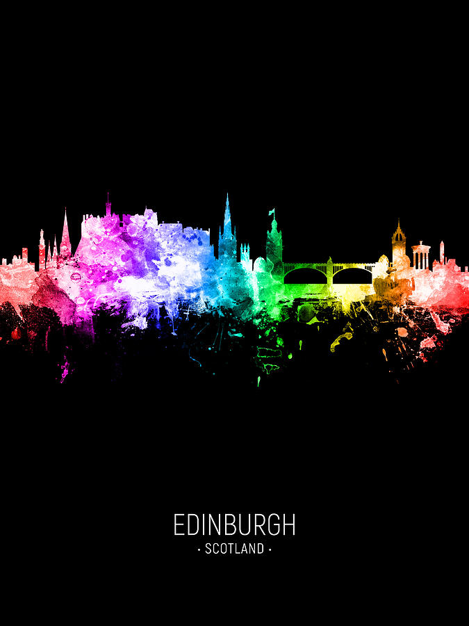 Edinburgh Scotland Skyline #61 Digital Art by Michael Tompsett