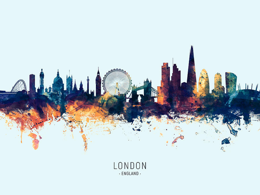 London England Skyline #61 Digital Art by Michael Tompsett