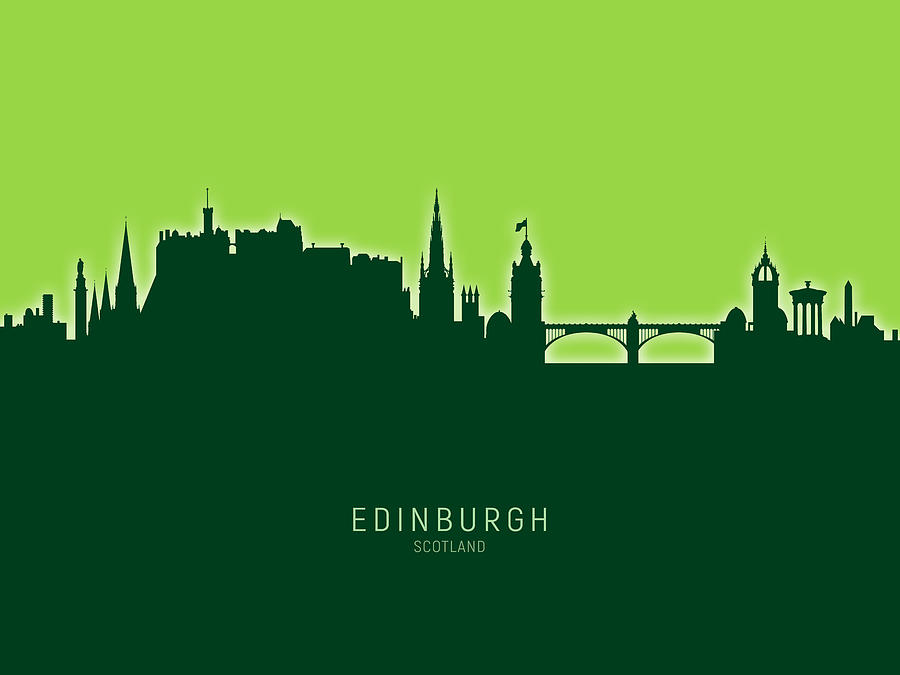 Edinburgh Scotland Skyline #63 Digital Art by Michael Tompsett