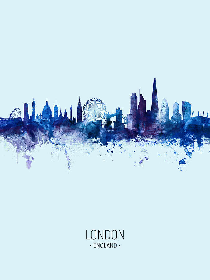 London England Skyline #64 Digital Art by Michael Tompsett