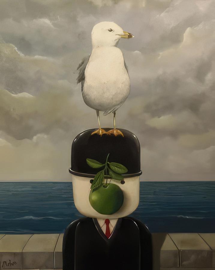 Rene Magritte Painting by Hodaifa Hamim - Fine Art America