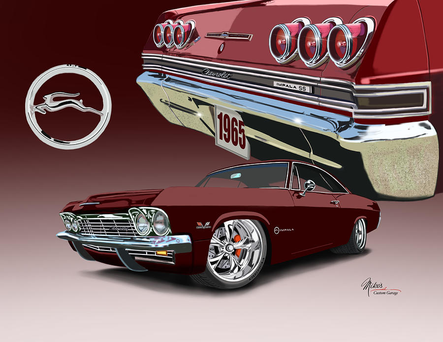 65 Impala SS Digital Art by Michael Voth - Fine Art America