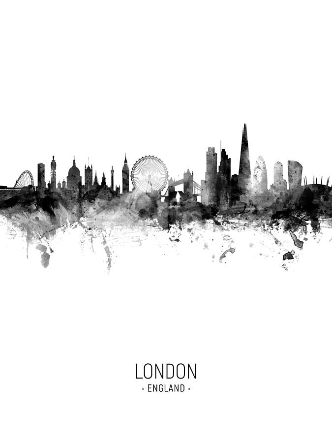 London England Skyline #65 Digital Art by Michael Tompsett