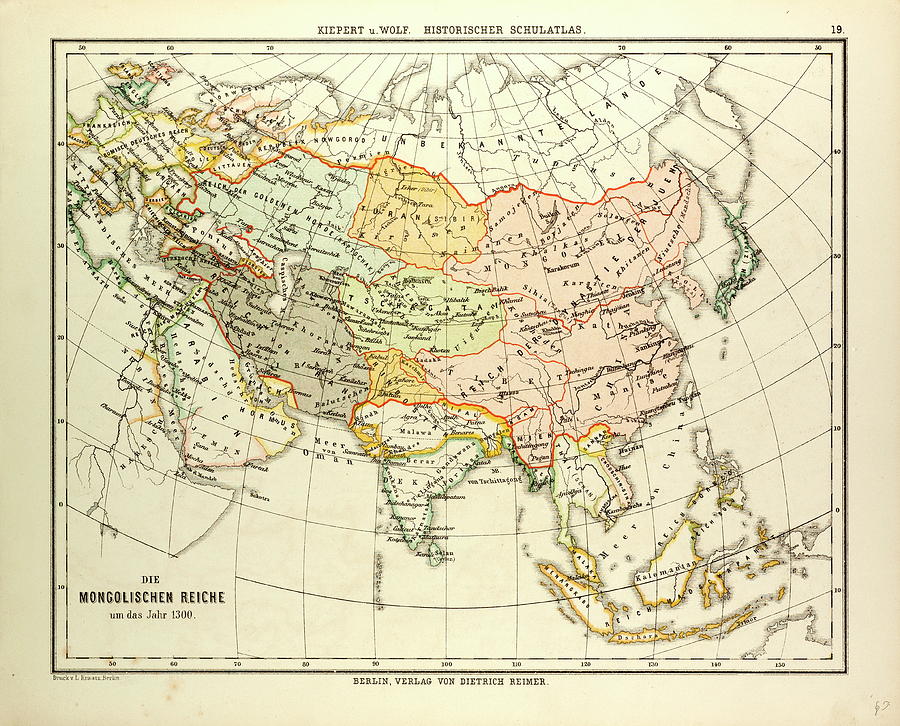 658659 Mongolian Empire 1300 Drawing by Universal History Archive ...