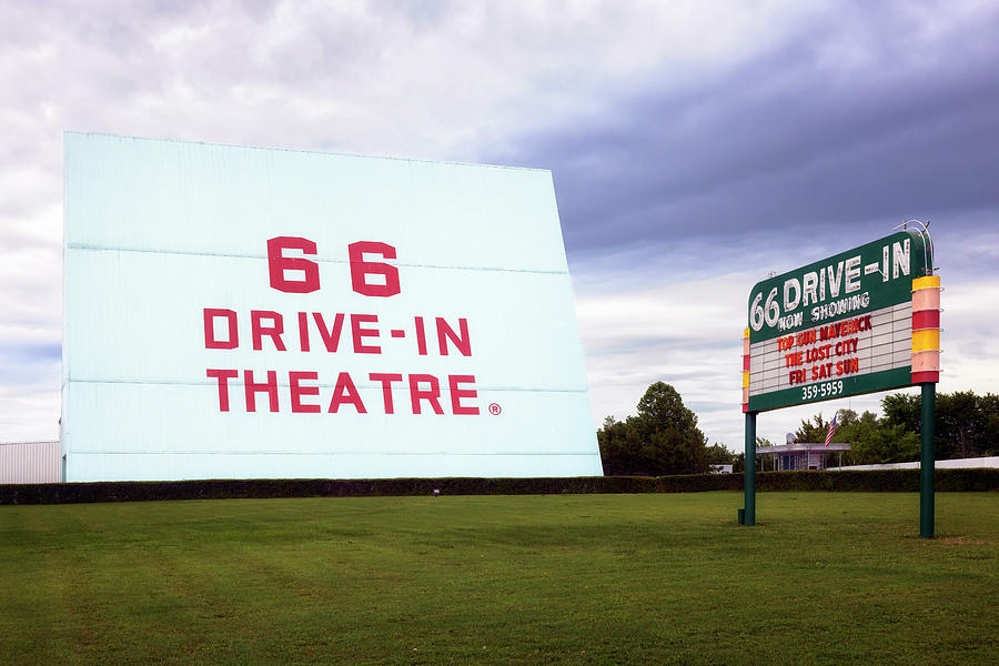 66 Drive-In Theatre - Route 66 - Carthage MO Photograph by Susan Rissi Tregoning