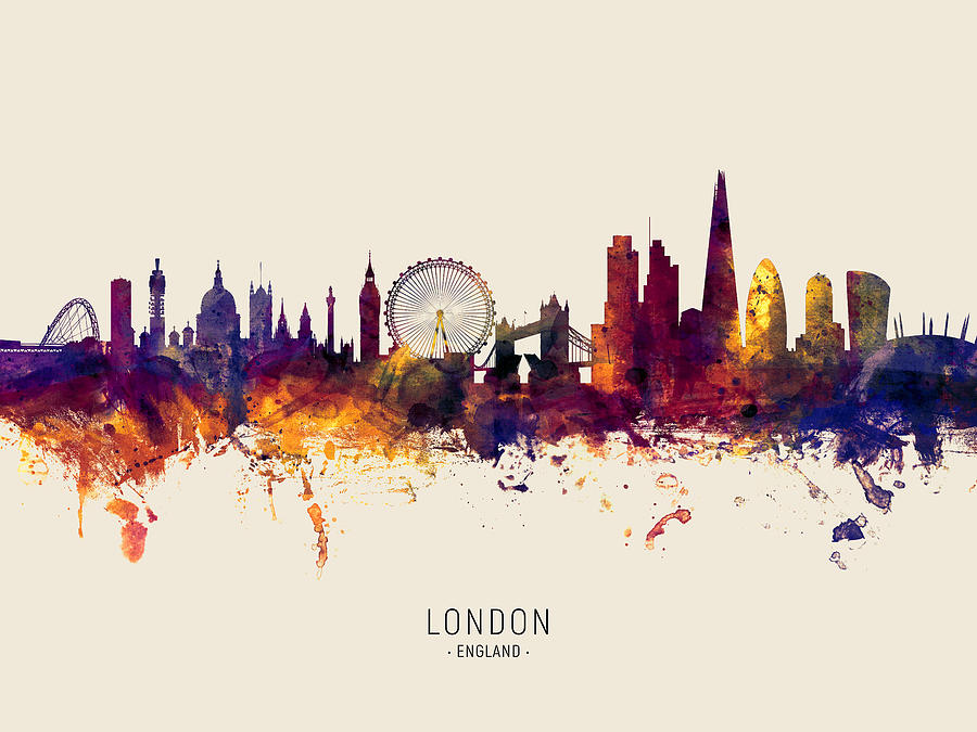 London England Skyline #66 Digital Art by Michael Tompsett