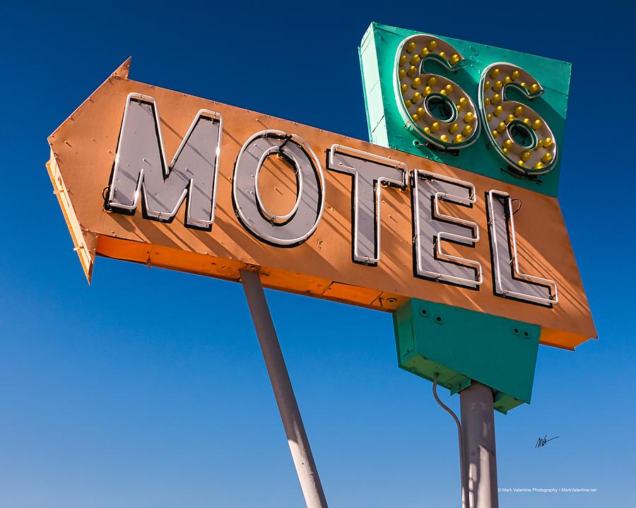 66 Motel Needles California Digital Art by Mark Valentine