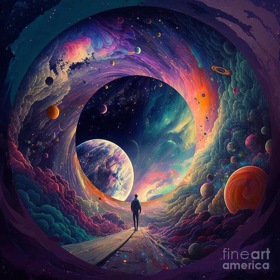 The infinity of space colorful Digital Art by Somsong Artist - Fine Art ...