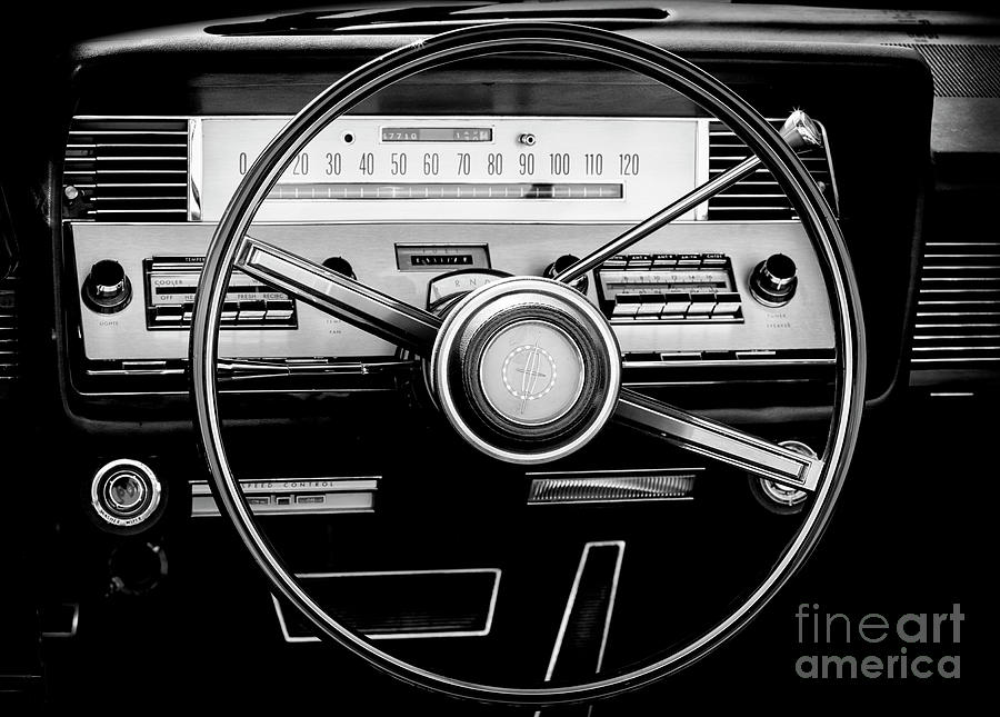 67 Lincoln Steering and Dash #67 Photograph by Dennis Hedberg