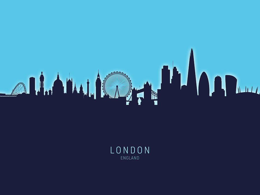 London England Skyline #67 Digital Art by Michael Tompsett