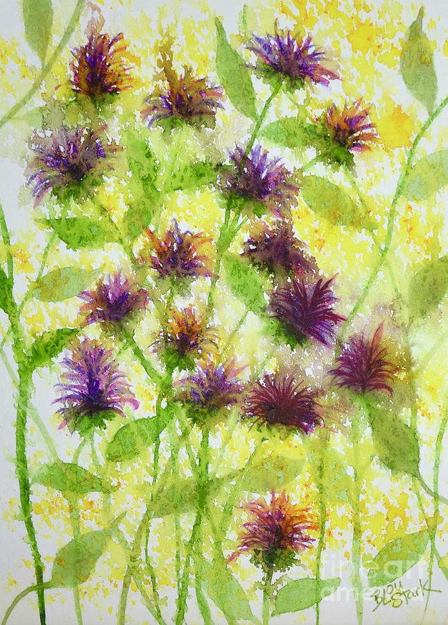 #670 Purple Bee Balm #670 Painting by Barrie Stark