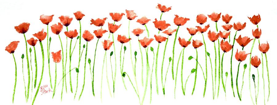 #673 Poppy Dance #673 Painting by Barrie Stark