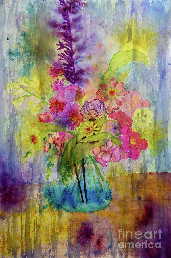 #679 Birthday Bouquet #679 Painting by Barrie Stark