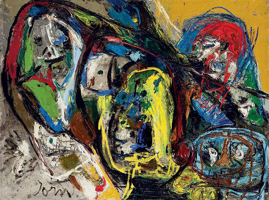 Asger Jorn Painting by Khalid Khatibi - Fine Art America