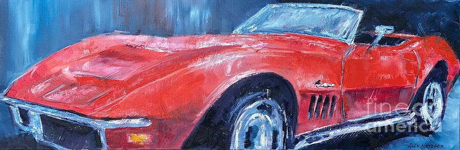 68 Corvette Painting by Alan Metzger