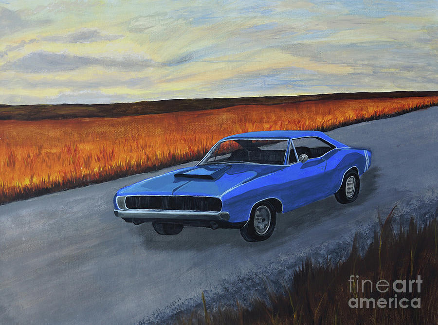 68 Dodge Charger Painting By Joleah Bliss Fine Art America