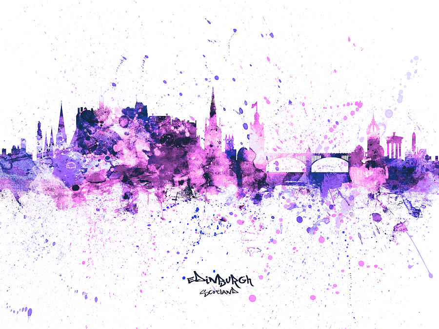 Edinburgh Scotland Skyline #68 Digital Art by Michael Tompsett