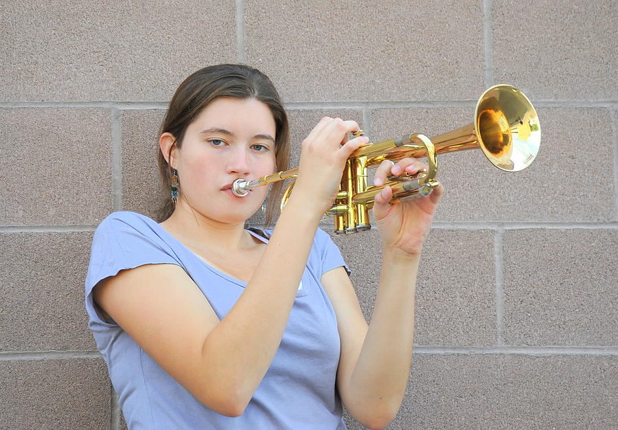 Female Trumpet Player Photograph By Oscar Williams Fine Art America