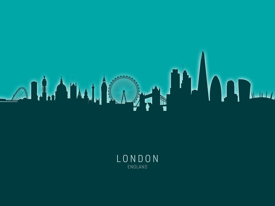 London England Skyline #68 Digital Art by Michael Tompsett