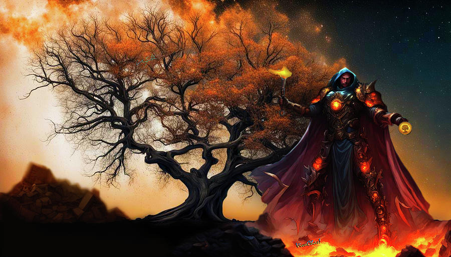 6th Harbinger and the Sycamore Tree Survivor Digital Art by Chas Sinklier