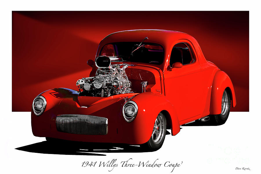 1941 Willys Three-Window Coupe #7 Photograph by Dave Koontz