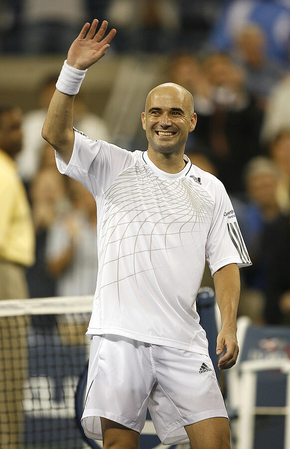 2006 US Open - Mens Singles - First Round - Andre Agassi vs Andrei Pavel #7 Photograph by Mike Ehrmann 2006 US Open - Mens Singles - First Round - Andre Agassi vs Andrei Pavel #7 Photograph by Mike Ehrmann