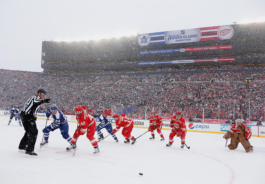2014 Bridgestone NHL Winter Classic - Toronto Maple Leafs v Detroit Red Wings #7 Photograph by Gregory Shamus