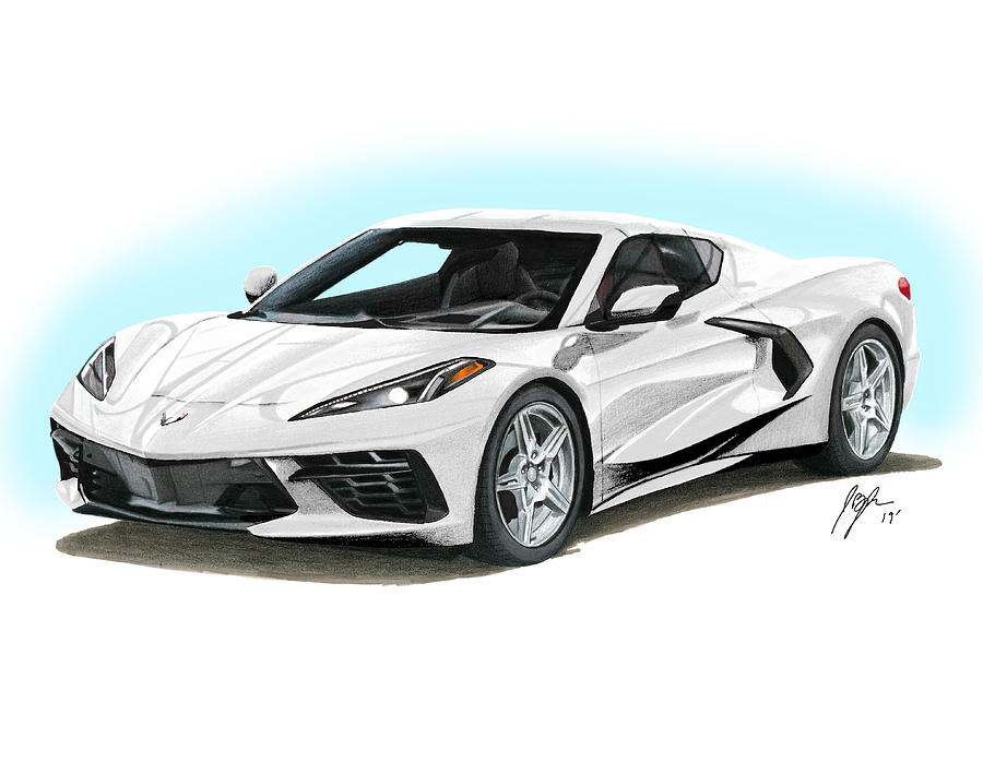 2020 Chevrolet Corvette Drawing by Jason Bylsma Fine Art America