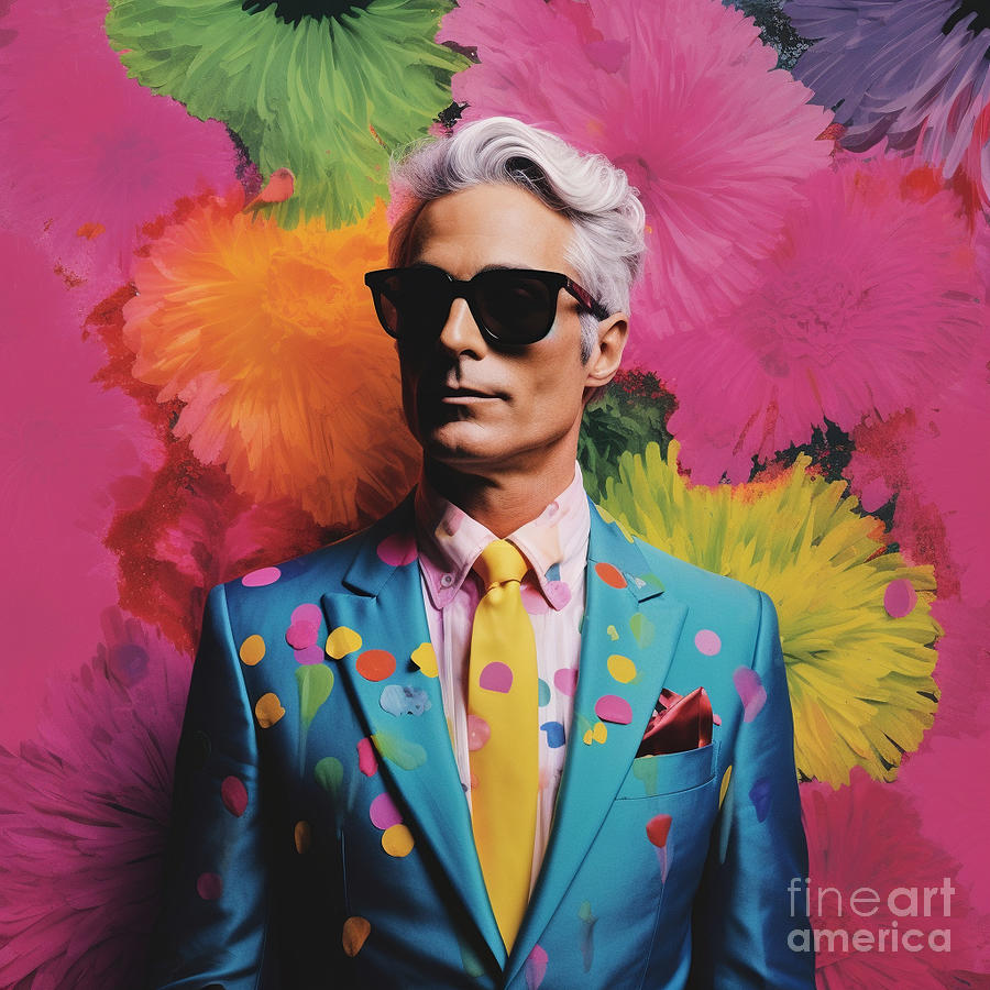 a  album  cover  of  neat  young  man  in  a  silly  suit  by Asar Studios Painting