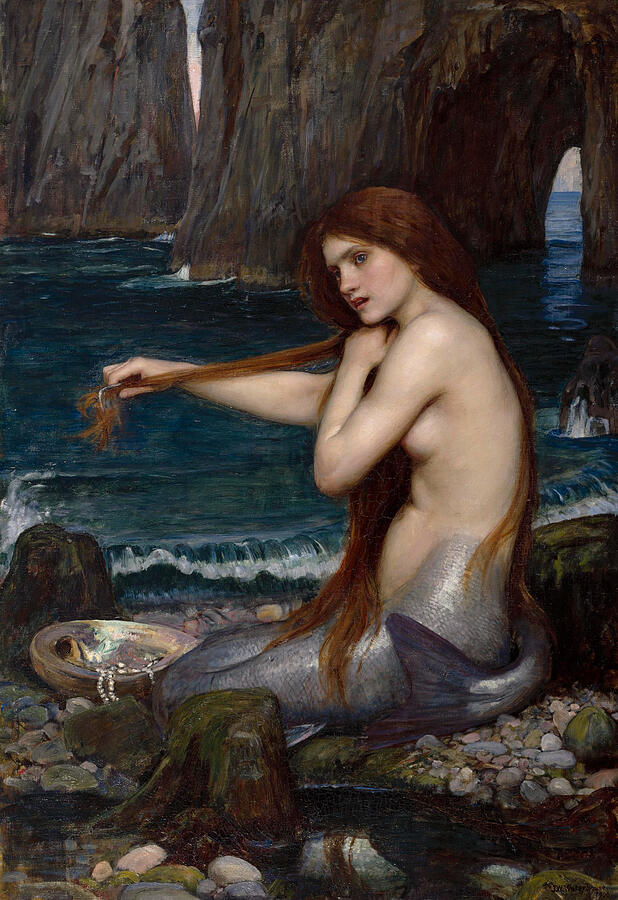 A Mermaid, from 1900 Painting by John William Waterhouse