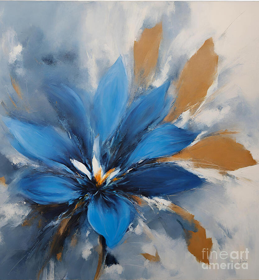 Abstract Painting - Abstract Flowers #7 by Naveen Sharma