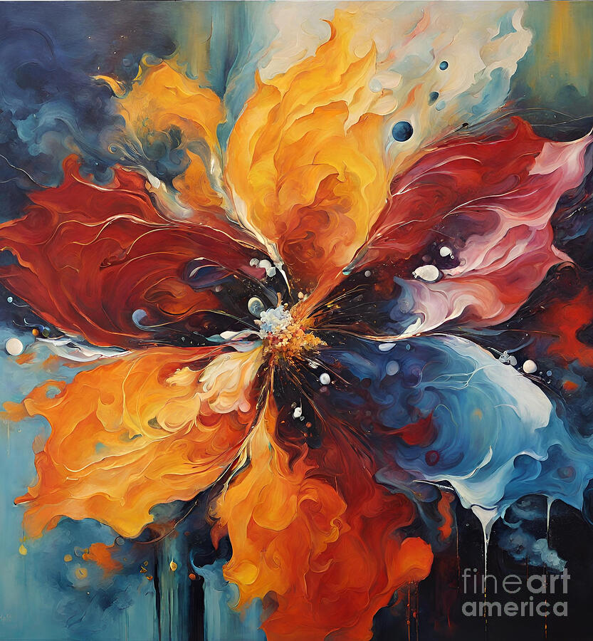 Abstract Painting - Abstract painting of colors #7 by Naveen Sharma