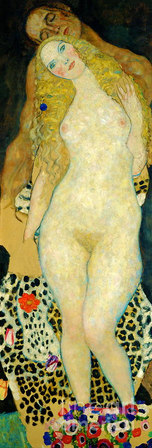 Adam and Eve #7 Painting by Gustav Klimt