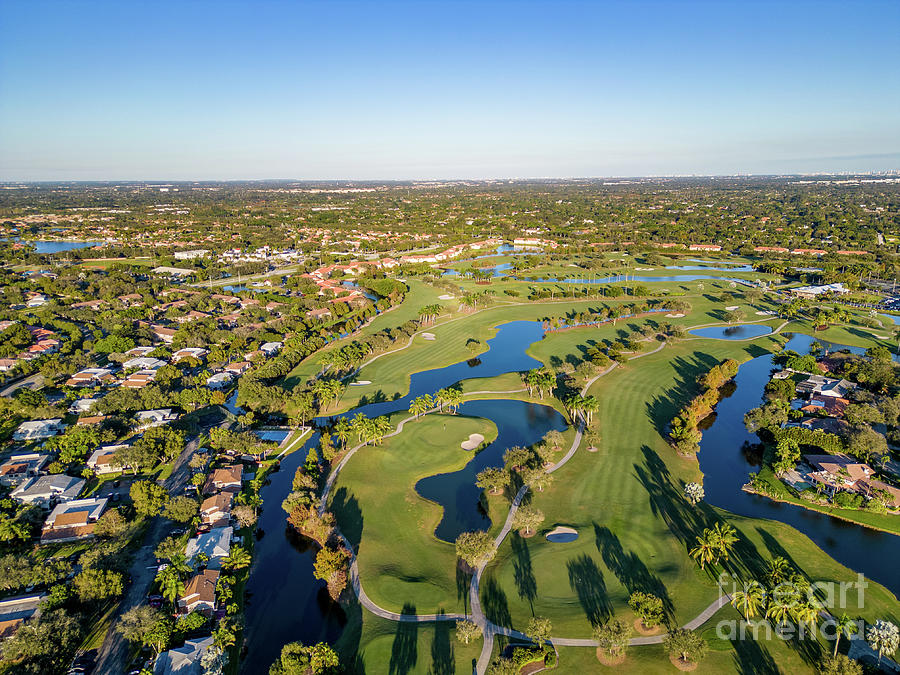 Aerial photo of the Lago Mar Country Club in Plantation Florida ...