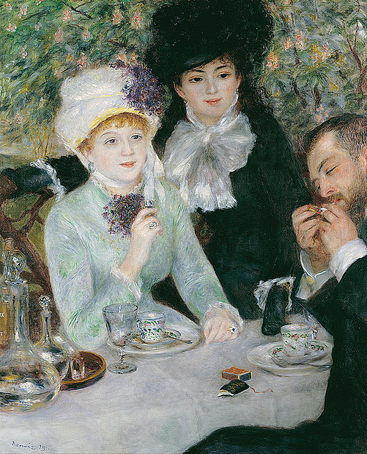 After the Luncheon #8 Painting by Pierre-Auguste Renoir