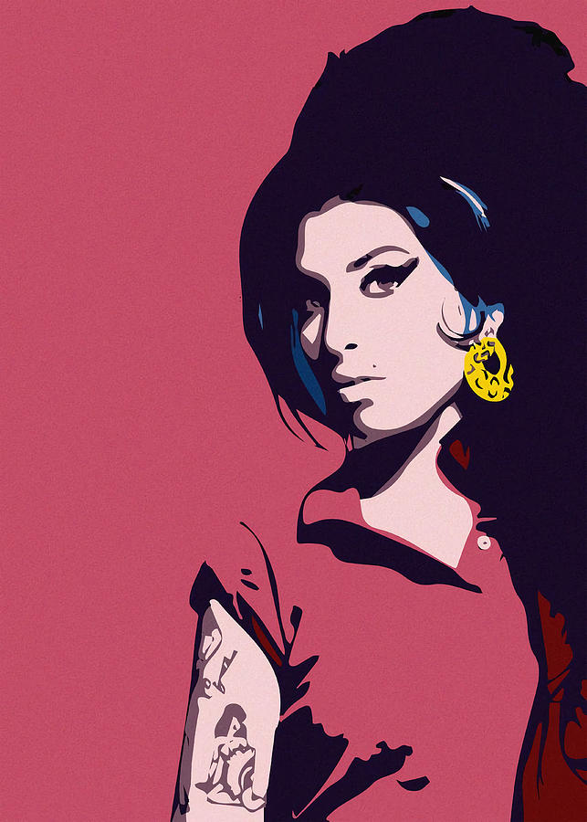 AMY WINEHOUSE Poster Painting by Rogers Moore - Fine Art America