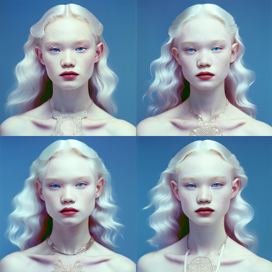 an analog photo of a gorgeous albinism 25 years by Asar Studios ...