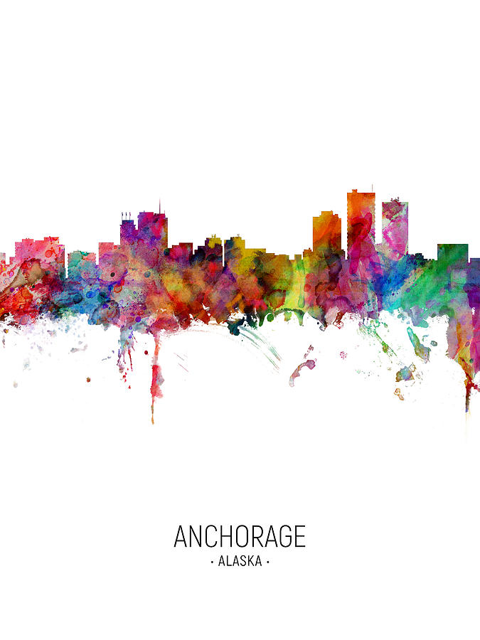 Anchorage Photograph - Anchorage Alaska Skyline #7 by Michael Tompsett